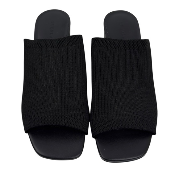 Everlane The Glove Mule in ReKnit Womens Size 7 Knit Fabric Black Block Heel - Picture 3 of 16
